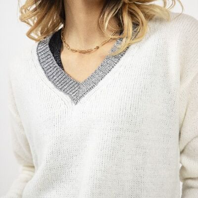 Maglia Cocooning con finiture lucide
