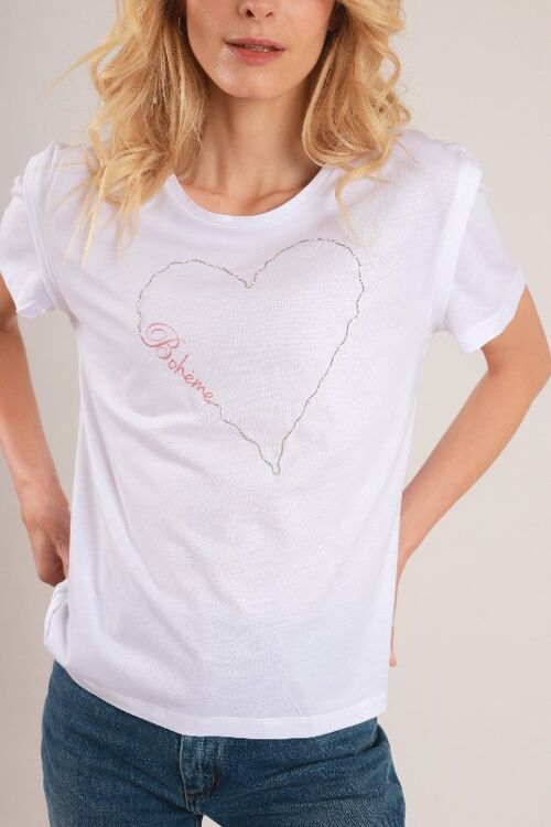 T-Shirt Coeur Bohème