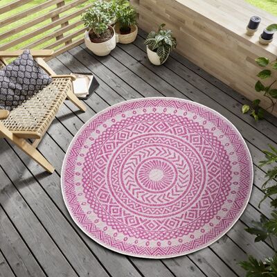 Design Indoor and Outdoor Carpet Giro Pink Cream