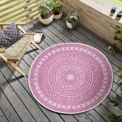 Design Indoor and Outdoor Carpet Giro Pink Cream
