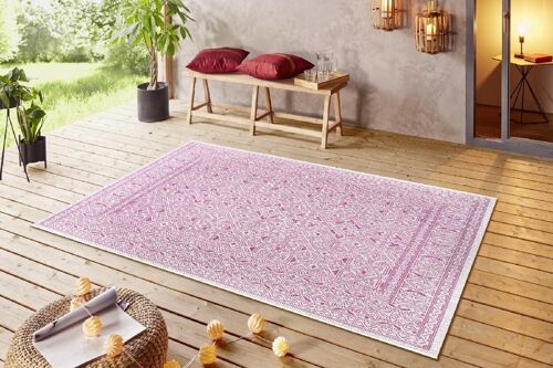 Design In- and Outdoor Carpet Cuadrado Pink Cream