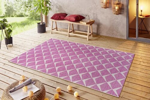 Design In- and Outdoor Carpet Escala Pink Cream