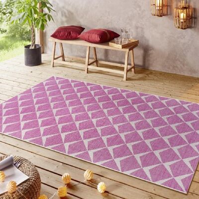 Design In- and Outdoor Carpet Escala Pink Cream