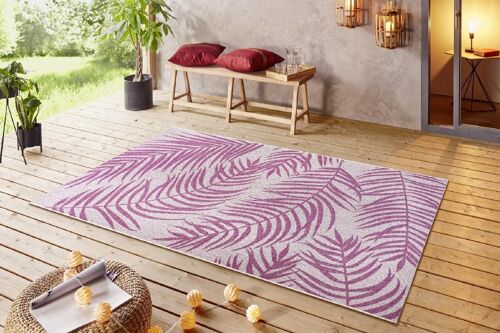 Design In- and Outdoor Carpet Palmera Pink Cream