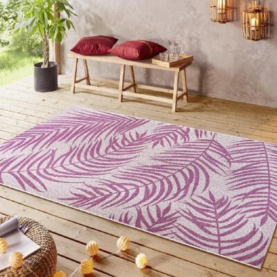 Design Indoor and Outdoor Carpet Palmera Pink Cream