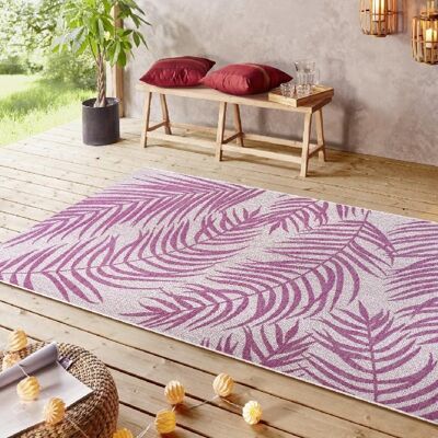 Design Indoor and Outdoor Carpet Palmera Pink Cream