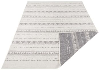 Tapis réversible Bahamas Gris Crème 2