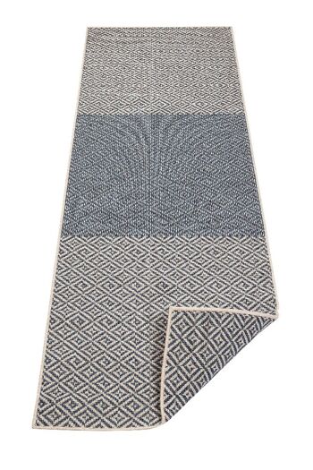 Tapis réversible Bornéo Bleu Crème 3