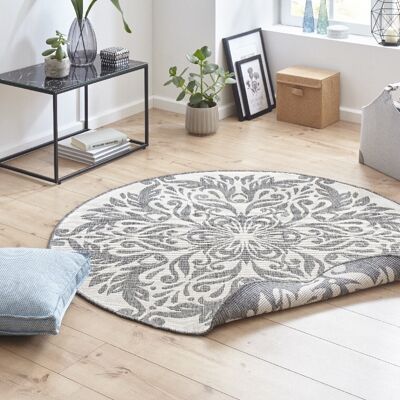 Tapis réversible In- & Outdoor Madrid rond