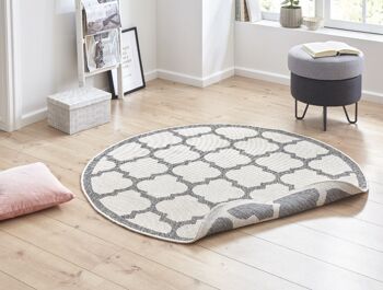 Tapis réversible Indoor & Outdoor Palermo rond 1