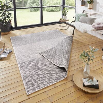 Alfombra reversible Maui Gris Crema