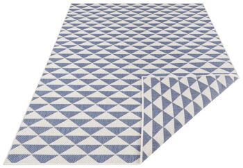 Tapis réversible Tahiti Bleu Crème 2