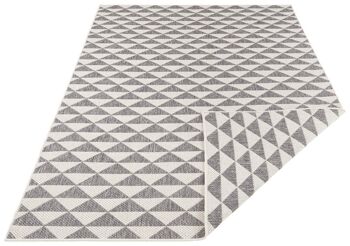 Tapis réversible Tahiti Gris Crème 2