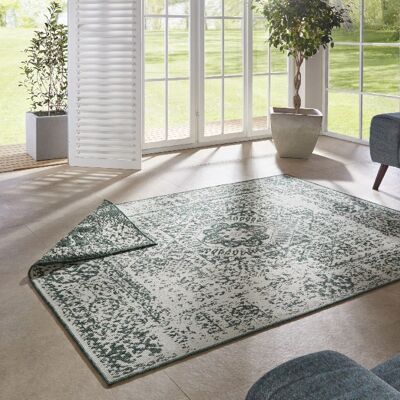 Tapis tissé à plat réversible d'intérieur et d'extérieur Danao