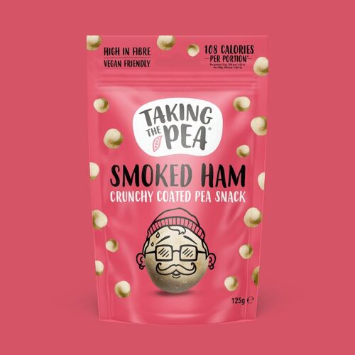 Smoked Ham - crunchy coated pea snacks - vegan friendly - 7 x 125g