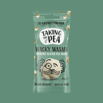 Wacky Wasabi - snacks croquants aux pois enrobés - végétaliens - 12 x 25g 1