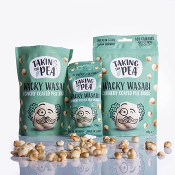 Wacky Wasabi - snacks croquants aux pois enrobés - végétaliens - 12 x 25g 2
