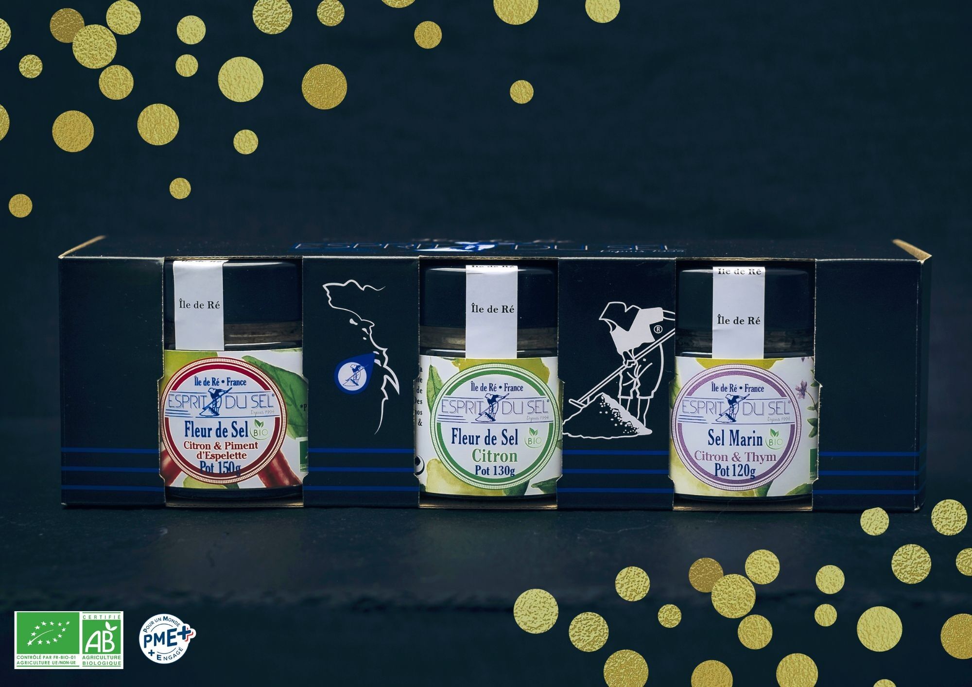 Geschenkbox mit 3 Fleur de Sel