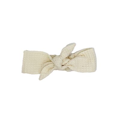 Honeycomb Gauze Headband Ecru