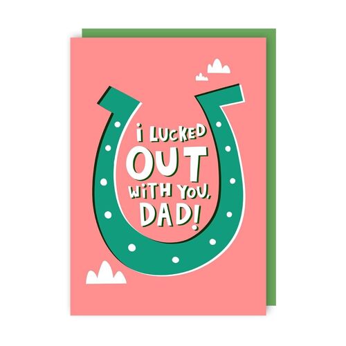 Lucked Out Father's Day Card pack of 6