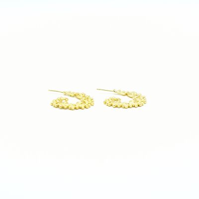 Women's gold earrings, large hoops.   Imitation jewelry.   Spring.   Hand made.   Weddings, guests.