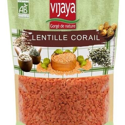 Lentil Coral - FRANCE - 1kg - Organic* (*Certified Organic by FR-BIO-10)