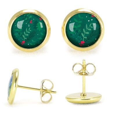 Surgical stainless steel stud earrings Gold - Winterwood