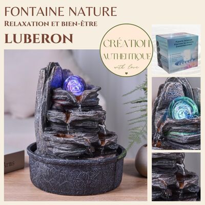 Indoor Fountain - Luberon - Cascade Flow - Colored Led Light - Decorative Object - Modern Gift Idea
