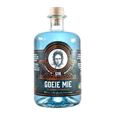 Goeie Mie Gin, biologische blauwe gin in een historisch jasje.
