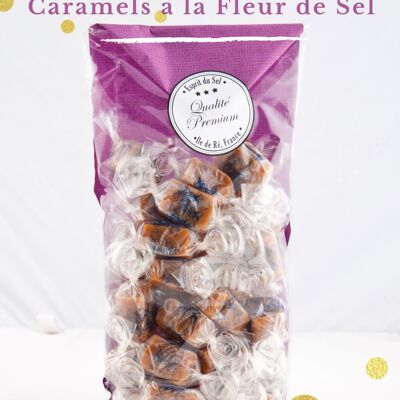 Caramelos en hoja con flor de sal de la Ile de Ré - bolsa de 270gr