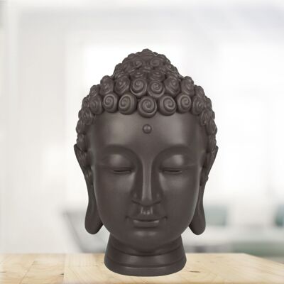 Buddha-Kopf-Statue – Zen- und Feng-Shui-Dekoration – zur Schaffung einer entspannenden und spirituellen Atmosphäre – Geschenkidee für einen glücklichen Buddha