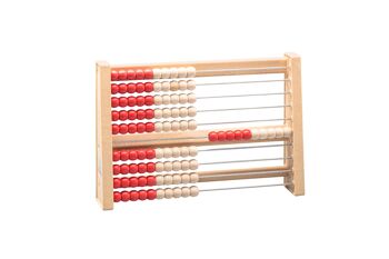 Cadre pour calculatrice pour 100 chiffres rouge/blanc 080203.300 | Règle à calcul pour cadre de comptage RE-Wood® Abacus 1
