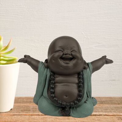 Boudha Laughing Welcome – Lucky Statuette – Zen und Feng Shui Dekoration – um eine entspannende und spirituelle Atmosphäre zu schaffen – Geschenkidee