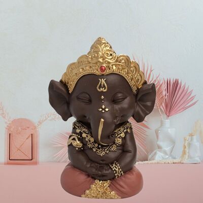 Statuette Ganesh 2 – Porte Bonheur - Décoration Zen et Feng Shui – Pour Créer une Ambiance Relaxante et Spirituelle – Idée Cadeau