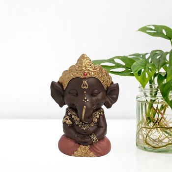 Statuette Ganesh 2 – Porte Bonheur - Décoration Zen et Feng Shui – Pour Créer une Ambiance Relaxante et Spirituelle – Idée Cadeau 3