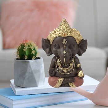Statuette Ganesh 3 – Porte Bonheur - Décoration Zen et Feng Shui – Pour Créer une Ambiance Relaxante et Spirituelle – Idée Cadeau 3
