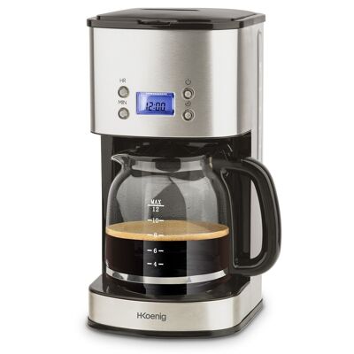 Silberne programmierbare Kaffeemaschine (inklusive Ökosteuer in Höhe von 0,2)
