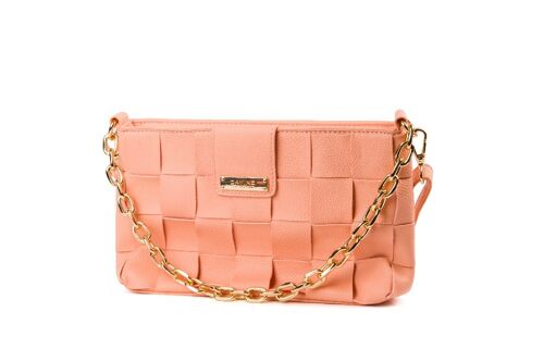 Tusa Weave Crossbody Bag Coral