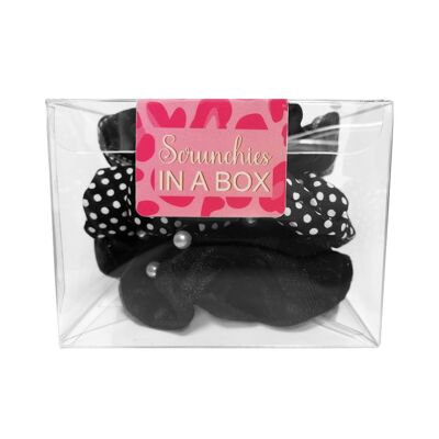 Jozemiek Scrunchie in einer Box - Set schwarz