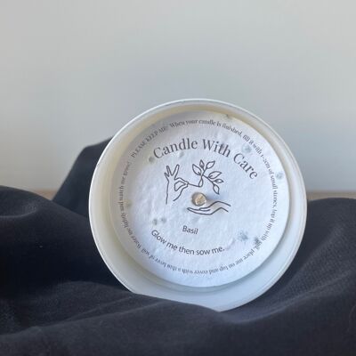 Eco-responsible cotton flower candle
