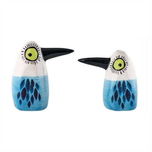 Bird Salt and Pepper Shakers Blue