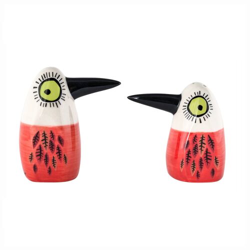 Bird Salt and Pepper Shakers Red