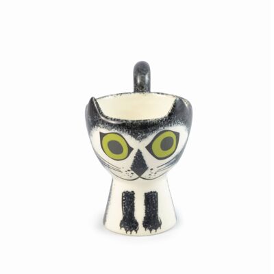Black and White Cat Egg Cup