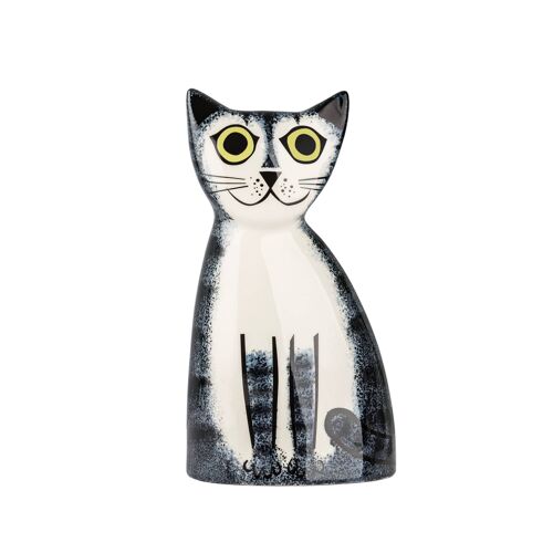Handmade Ceramic Grey Tabby Cat Money Box