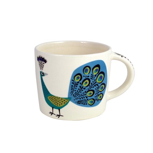 Handmade Ceramic Peacock Mug