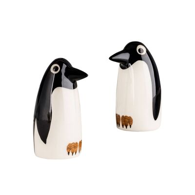 Handmade Ceramic Penguin Salt and Pepper Shakers