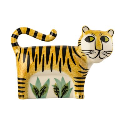 Tirelire tigre en céramique faite à la main