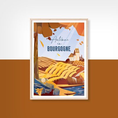 Automne en Bourgogne - carte postale - 10x15cm