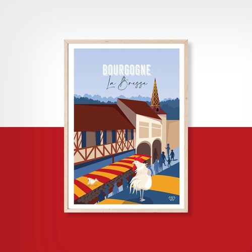 Bourgogne - La Bresse - carte postale - 10x15cm