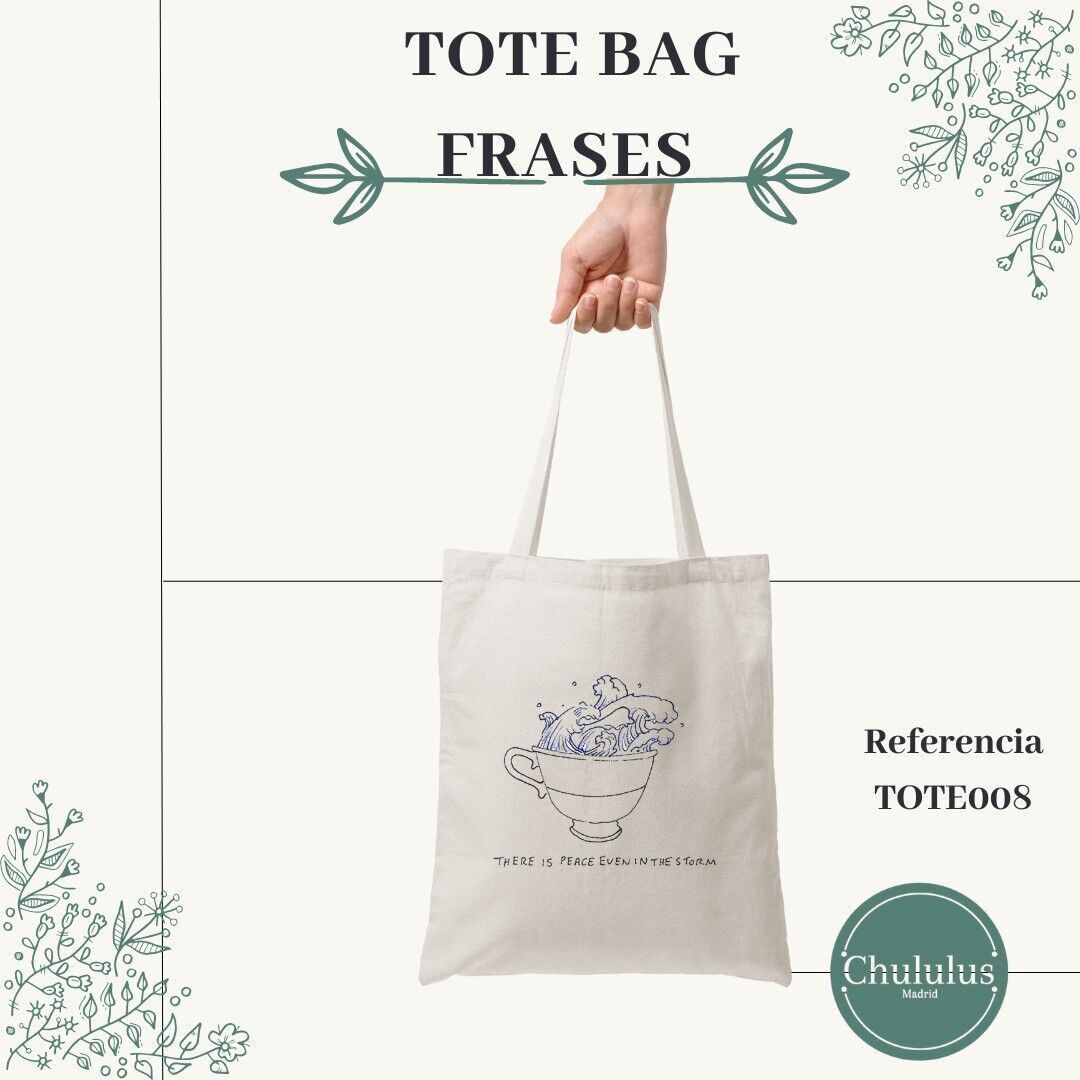 Peace in the storm tote bag